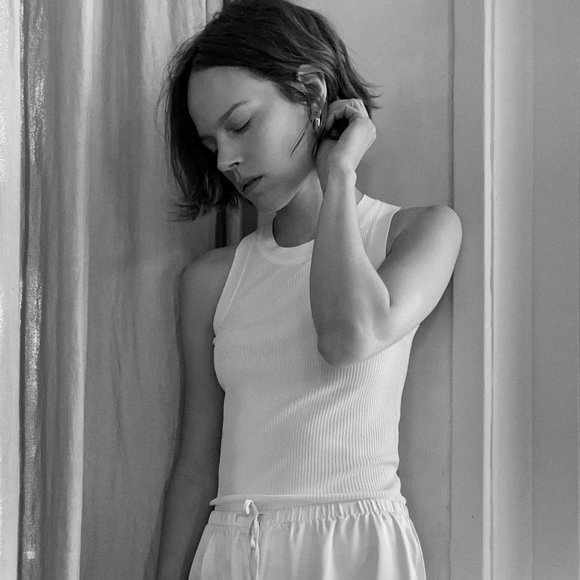Zara Tops - Zara White Ribbed Extra-Fine Knit Top